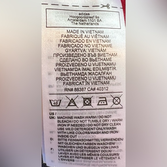 NWOT Women’s sz L Adidas 100% cotton dark pink short sleeve Tee T-shirt - Picture 3 of 5